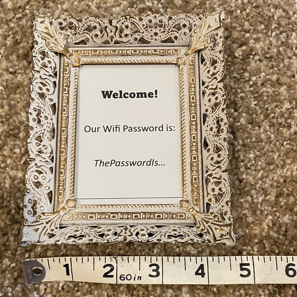Mini Gold and White Ornate Picture Frame